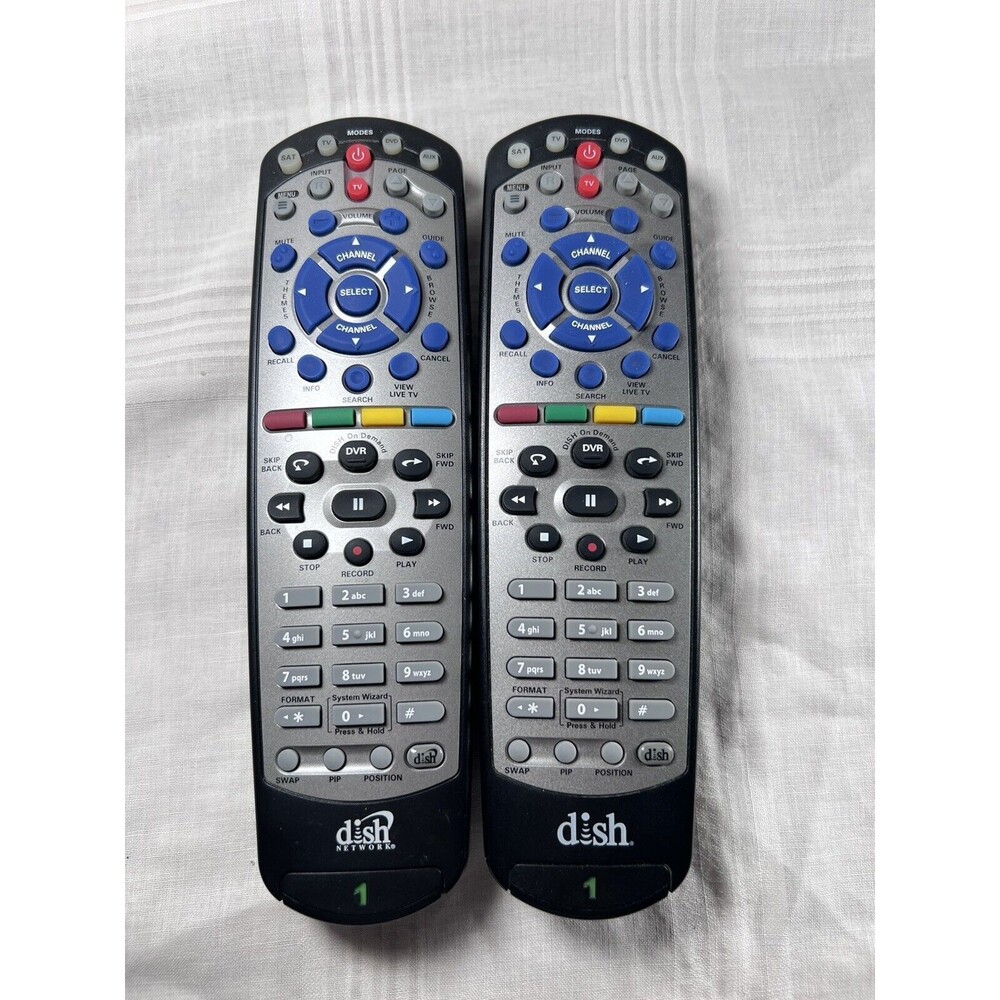 (2) DISH Network 20.1 IR Satellite Receiver Replacement Remote Control (180546)